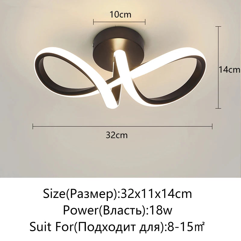 Modern LED Strip Ceiling Light for Hallways & Stairs.