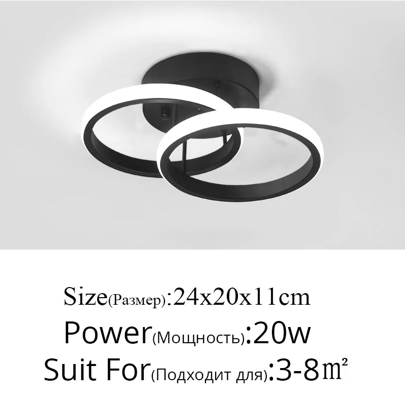 Modern LED Strip Ceiling Light for Hallways & Stairs.