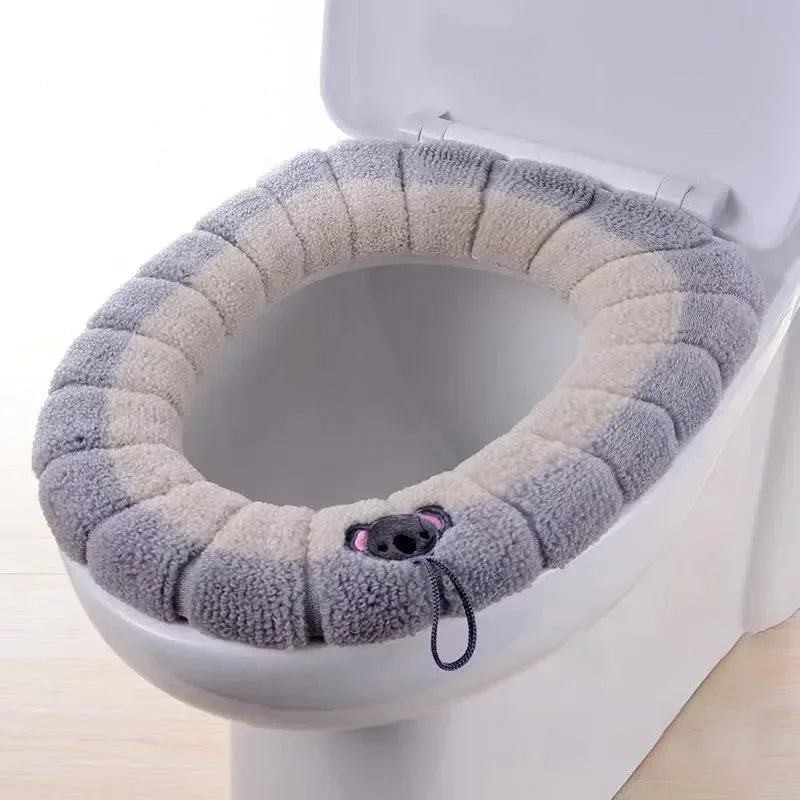 Cozy Knit Toilet Seat Cover – Soft, Warm & Washable.