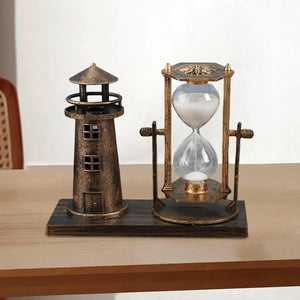 Lighthouse Hourglass Timer – Elegant Tabletop Decor