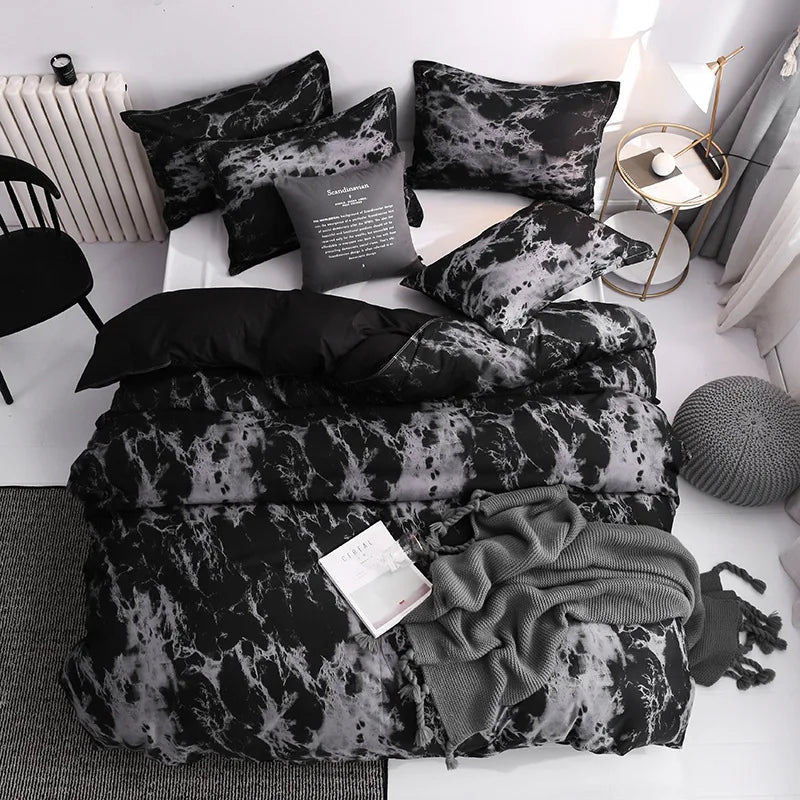 Soft Duvet Cover Set – 3pcs Bedding for Queen/King Beds.