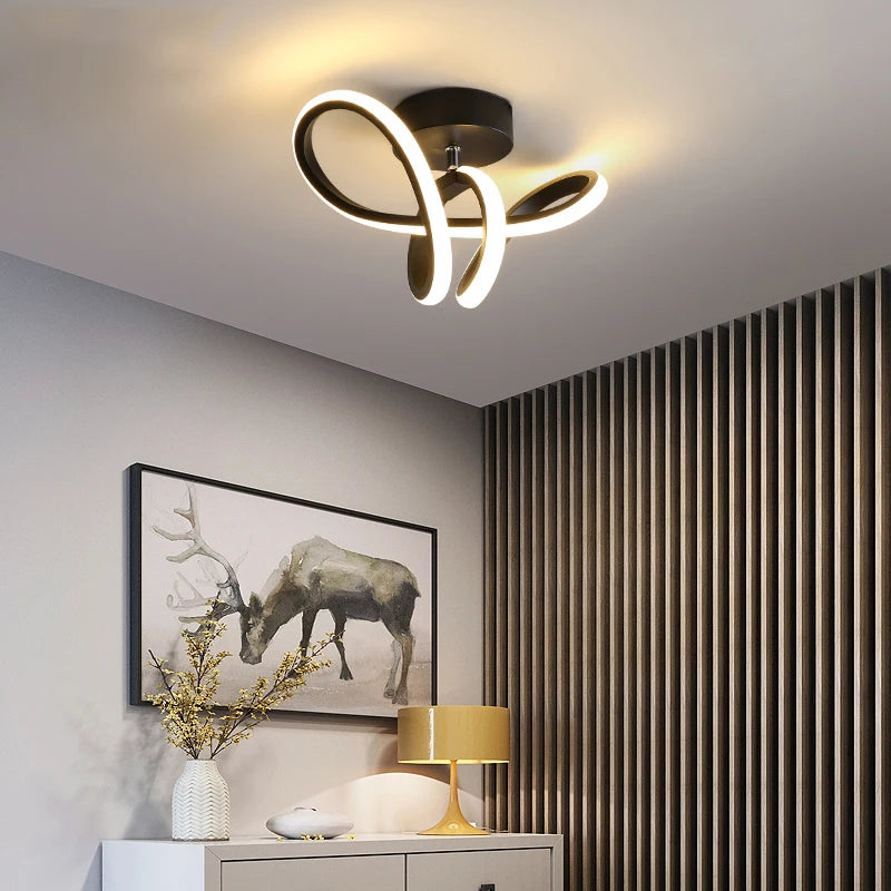 Modern LED Strip Ceiling Light for Hallways & Stairs.