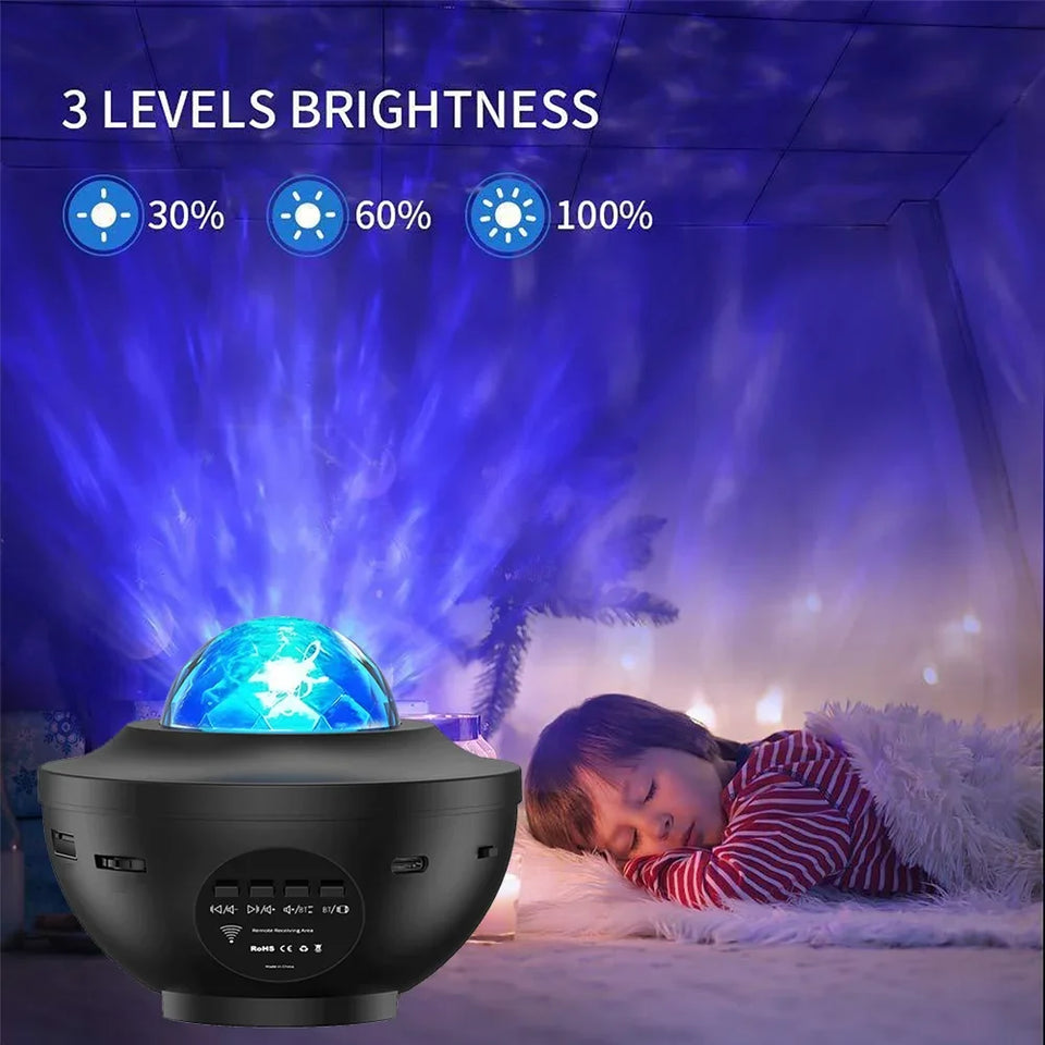 Starry Galaxy LED Projector Lamp with Bluetooth Music
