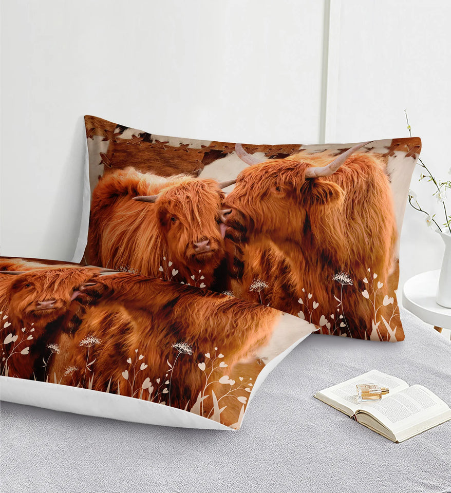 Calf Print Bedding Set – Cozy Duvet & Pillow Covers.