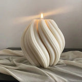 Geometric Spiral Candle Mold – Silicone for DIY Crafts