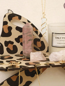 Leopard Bow Wall Shelf – Floating Display & Storage Rack