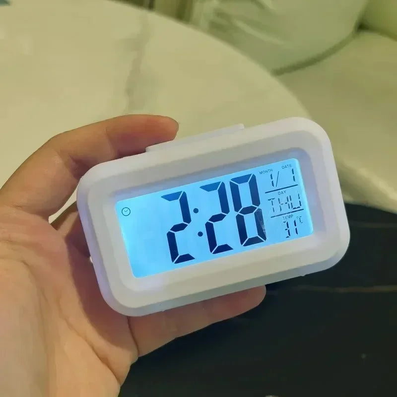 LED Digital Desk Clock with Alarm & Calendar Display