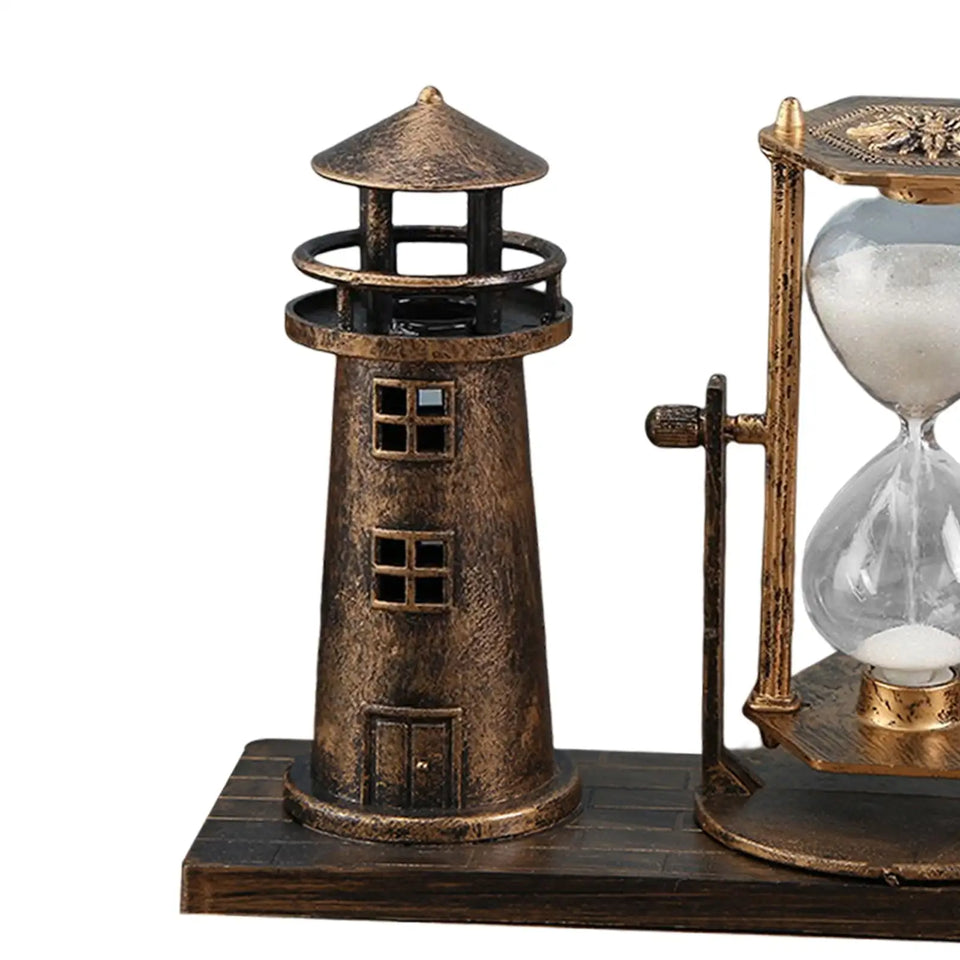 Lighthouse Hourglass Timer – Elegant Tabletop Decor