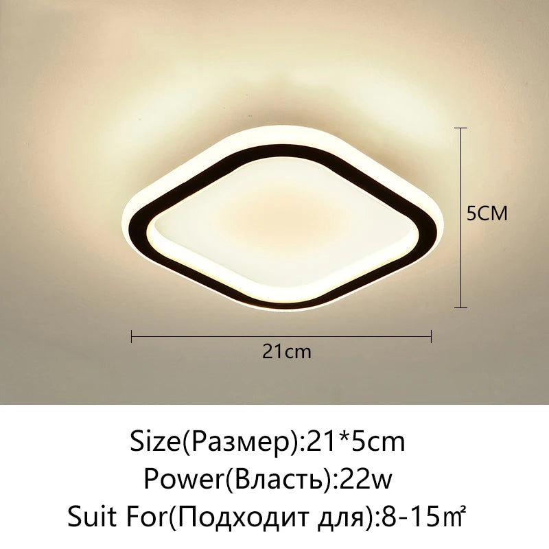 Modern LED Strip Ceiling Light for Hallways & Stairs.