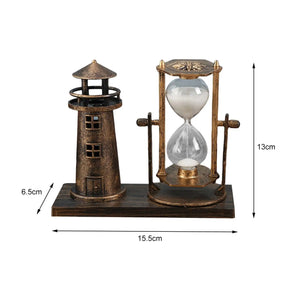 Lighthouse Hourglass Timer – Elegant Tabletop Decor