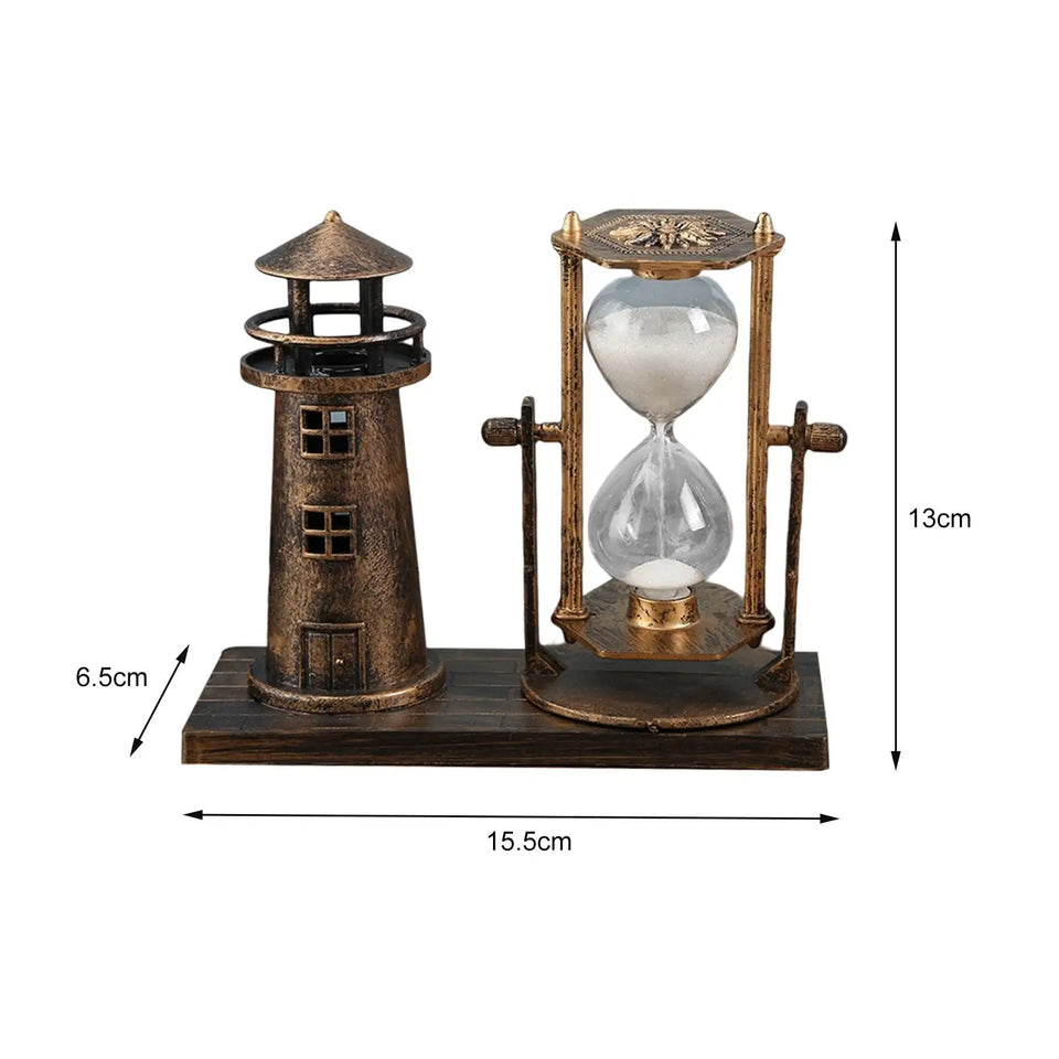 Lighthouse Hourglass Timer – Elegant Tabletop Decor