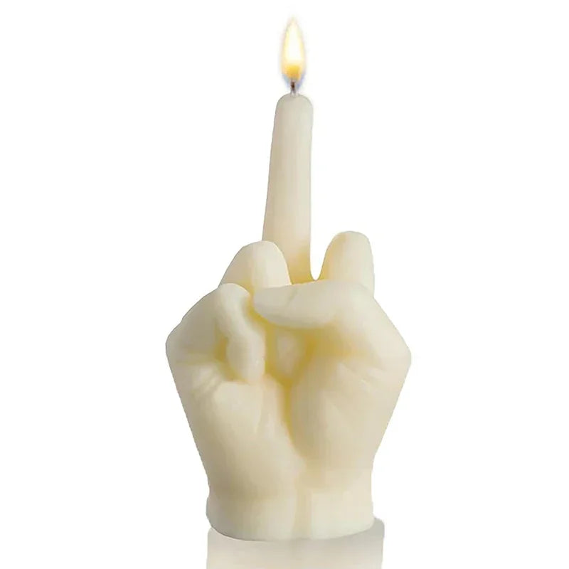Middle Finger Shaped Scented Soy Wax Candle