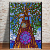 Abstract Black Light Painting Psychedelic Canvas