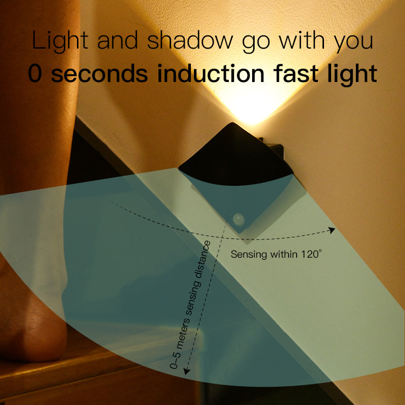 Wireless USB Rechargeable Body Sensing Wall Lamp - Decor